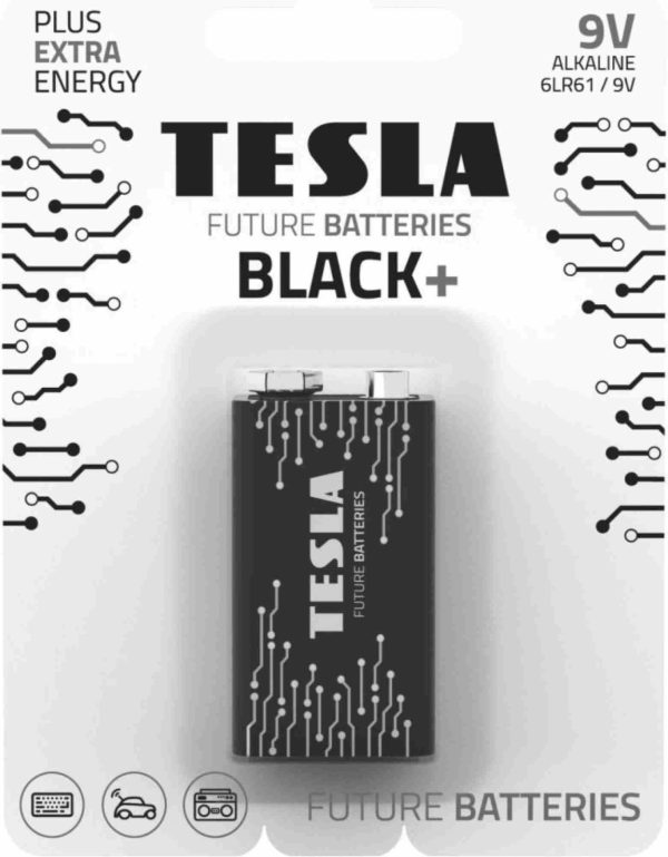 TESLA DRY BATTERIE 9V SLIVER 6LR61/BLISTER FOL 1PC