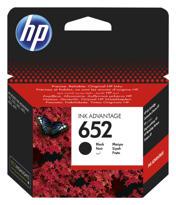 INK HP 652 BLACK F6V25AE
