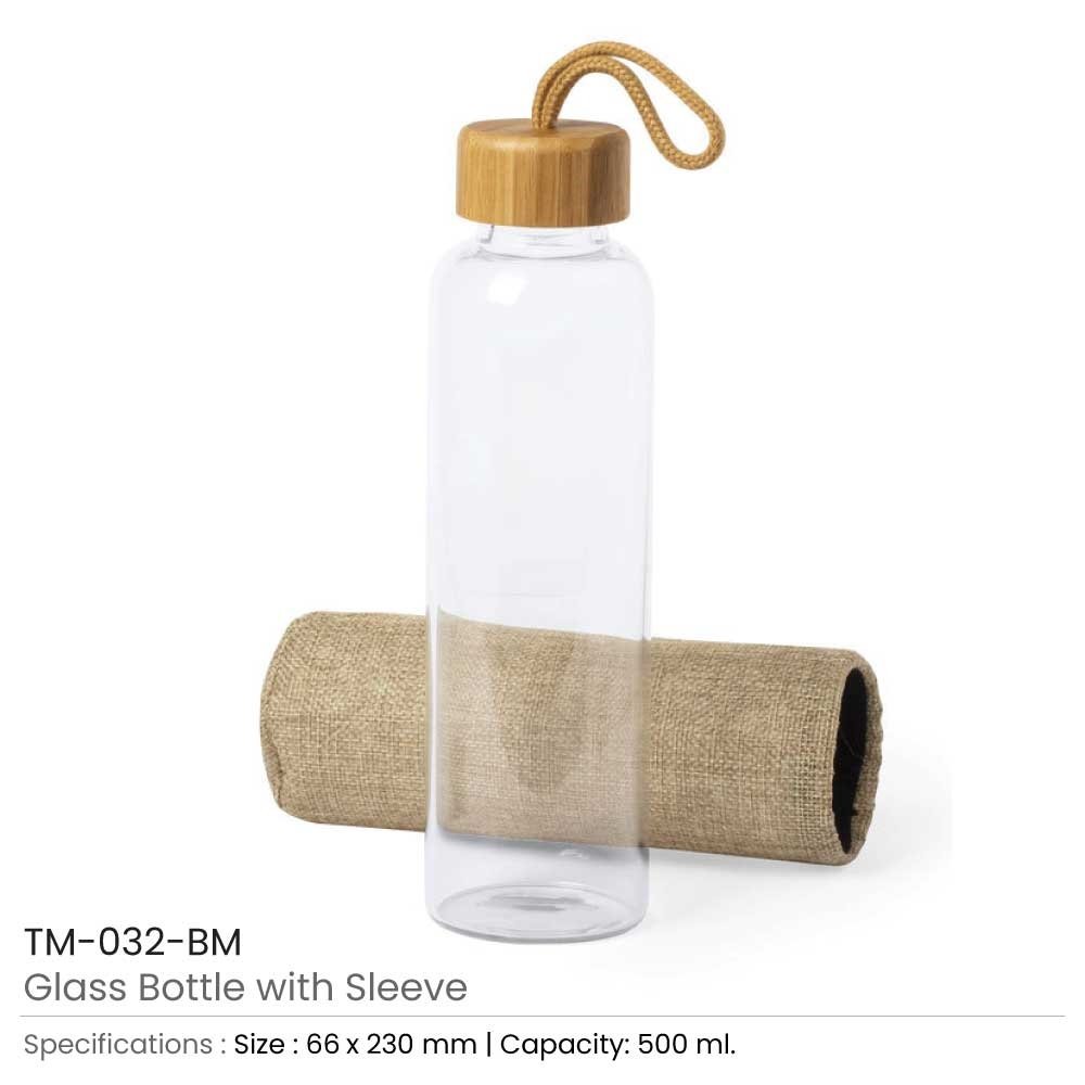 Glass Bottle with Sleeve - Image 3