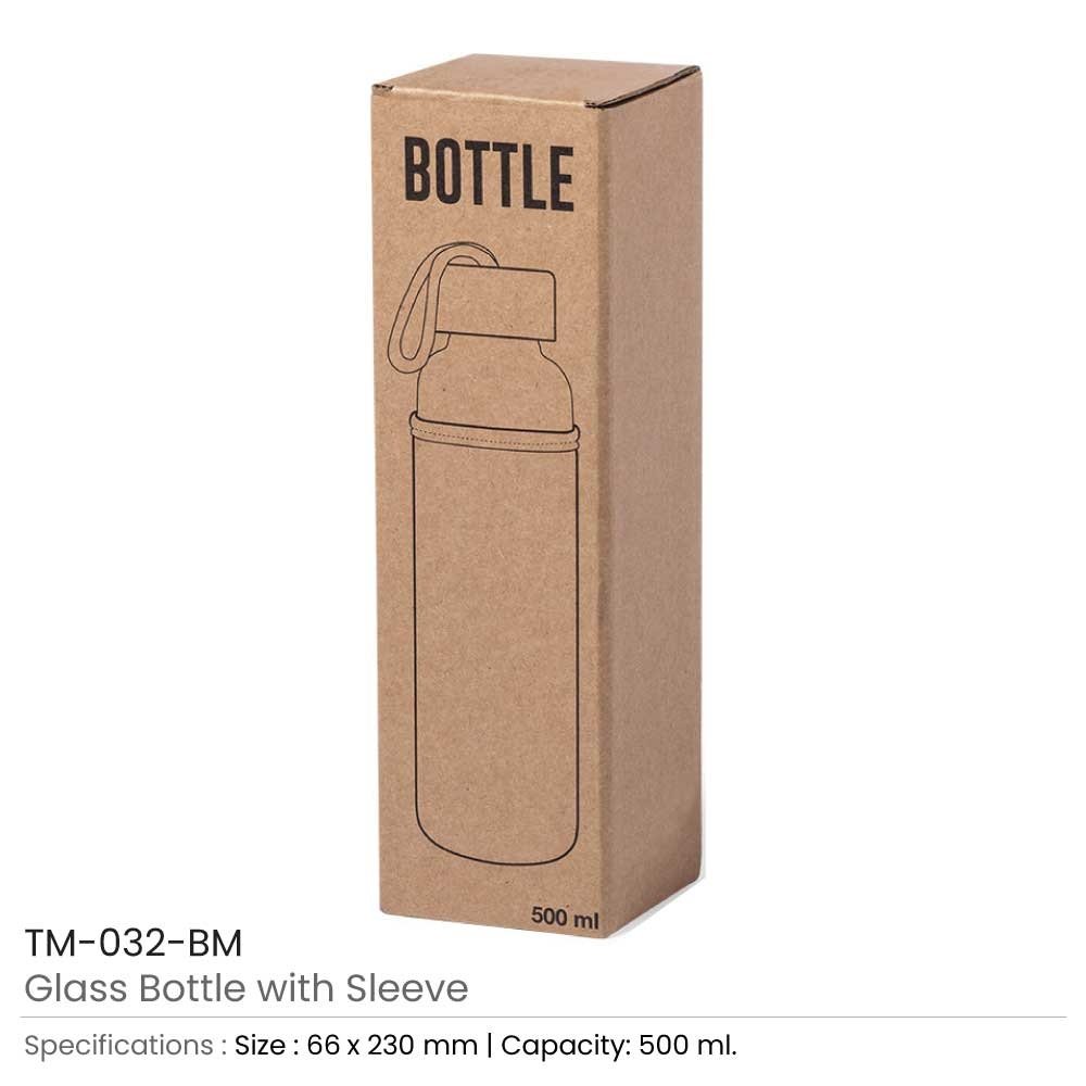 Glass Bottle with Sleeve - Image 5