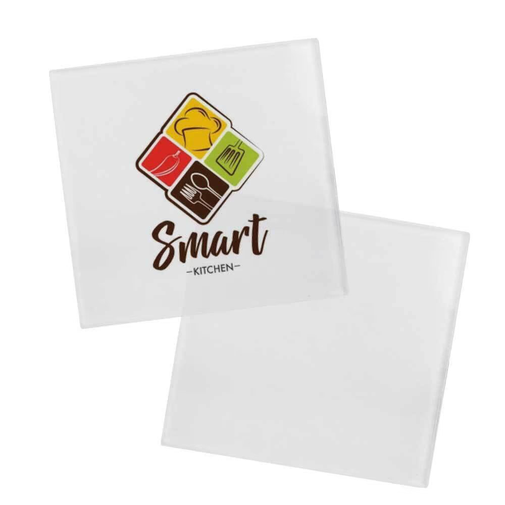 Square Glass Tea Coasters - Image 3