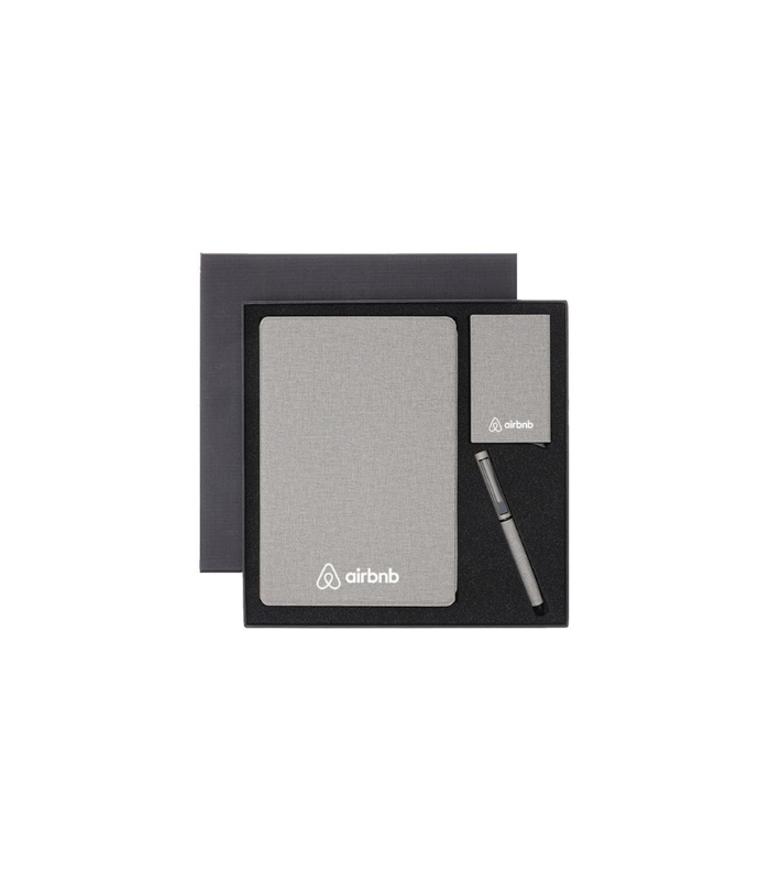 TESSIN - CHANGE ZERO Sustainable Gift Set with Refillable Notebook, Pen & Cardholder - Grey - Image 11