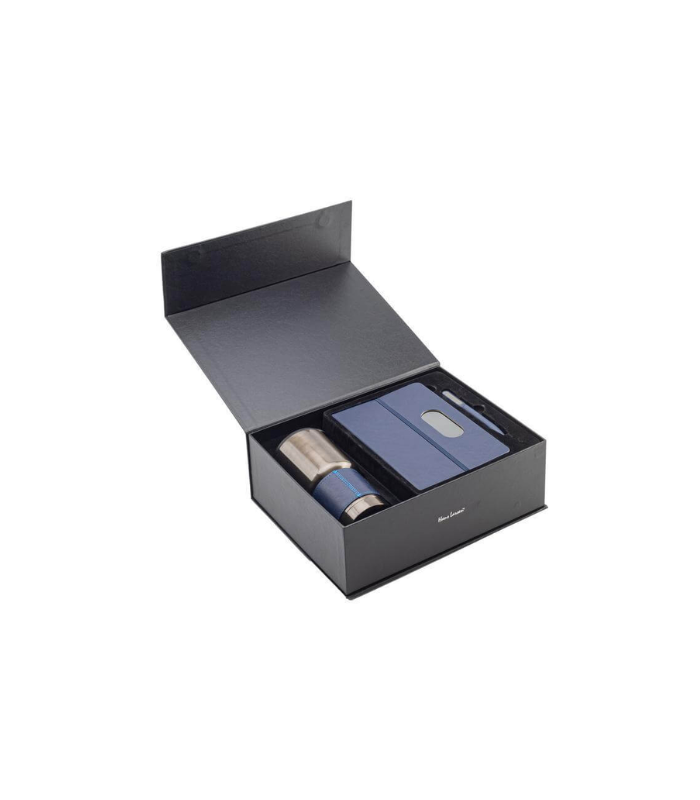 GIESSEN - Hans Larsen Gift Set of Tumbler, Notebook and Pen - Blue - Image 6