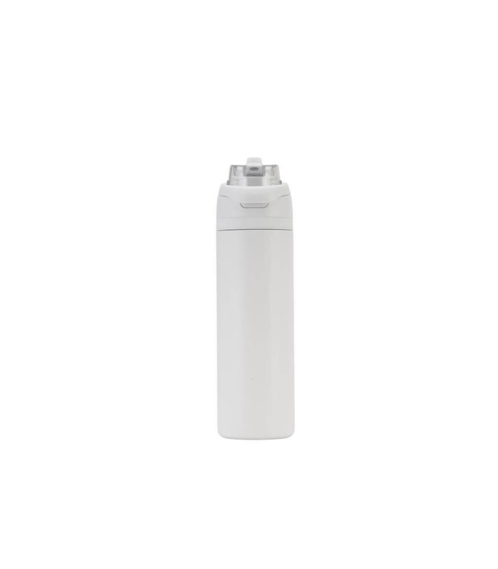 AERO SIP - Hans Larsen Recycled Stainless Steel Bottle with Dual Sip Lid - White - Image 6
