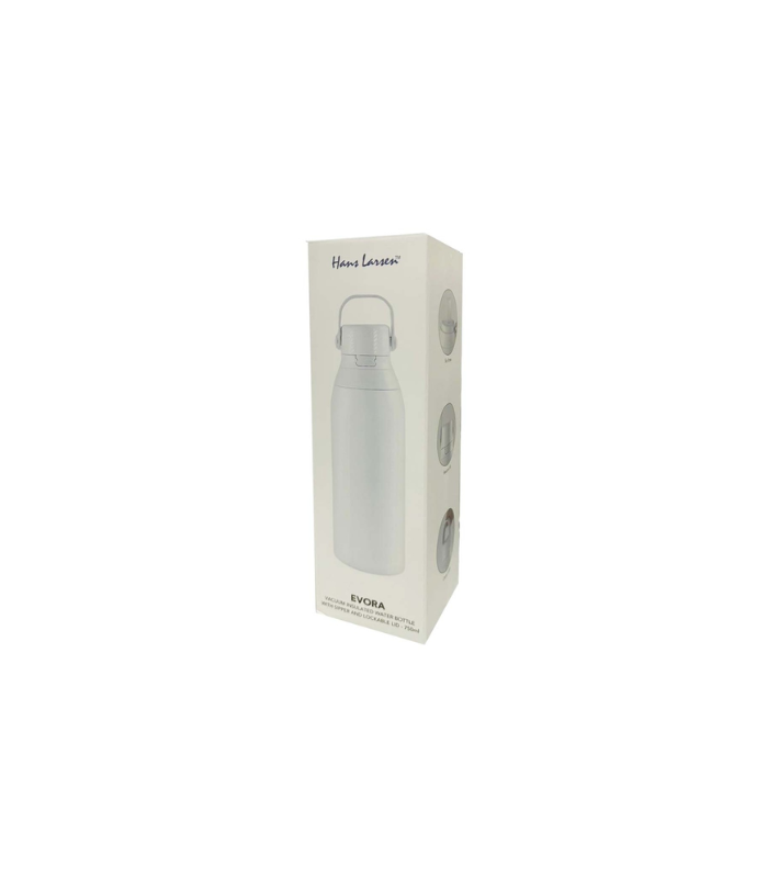 EVORA - Hans Larsen Double Wall Stainless Steel Vacuum Bottle - 750ml - White - Image 2