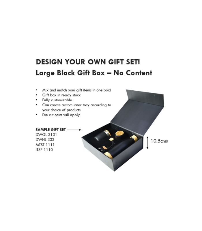 Gift Set Packaging with Magnet Closing (Large) - Black - Image 5