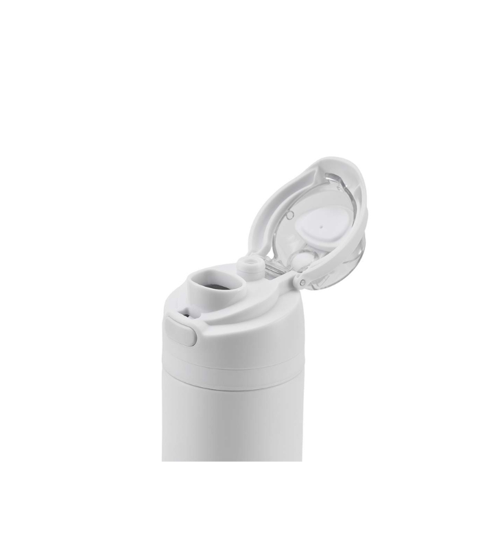 AERO SIP - Hans Larsen Recycled Stainless Steel Bottle with Dual Sip Lid - White - Image 5