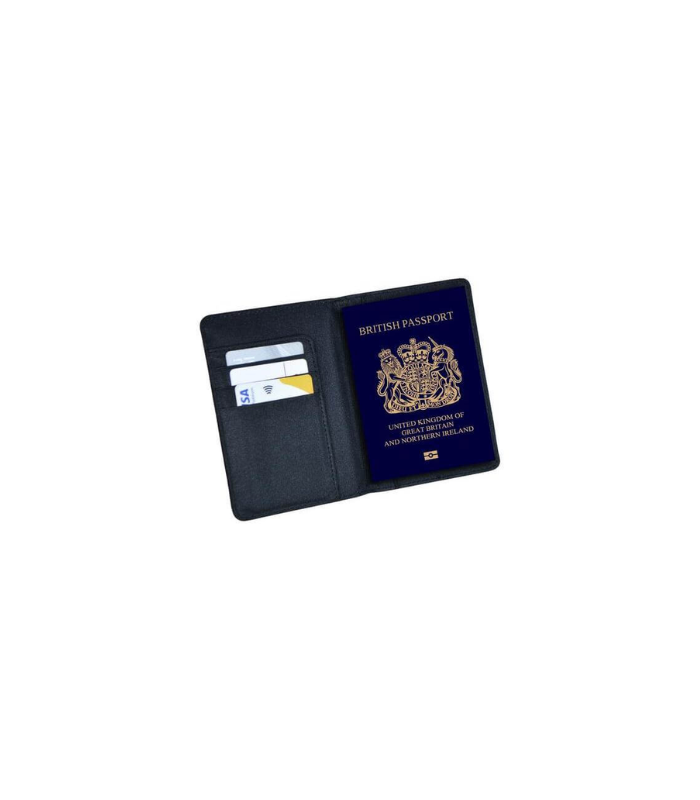 IRTA - Executive Set of Passport Cover, Name Card Holder and Metal Pen - Black - Image 7