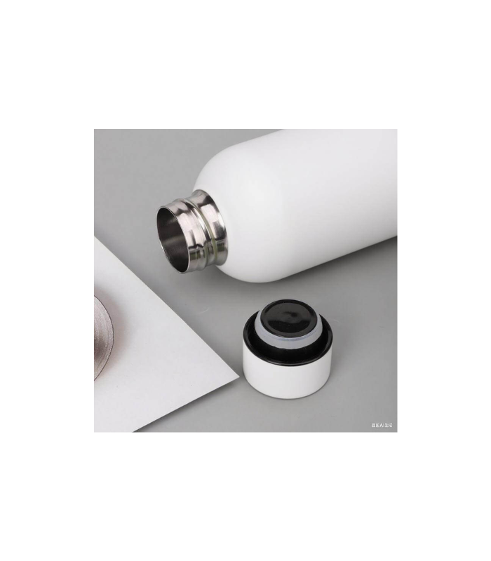 CADIZ - Giftology Double Wall Stainless Steel Bottle 500ml - White - Image 4