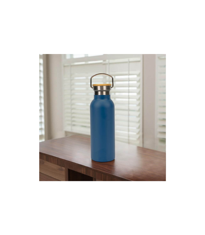 ALMERIA - Giftology Double Wall Stainless Steel Bottle 500ml - Blue - Image 3