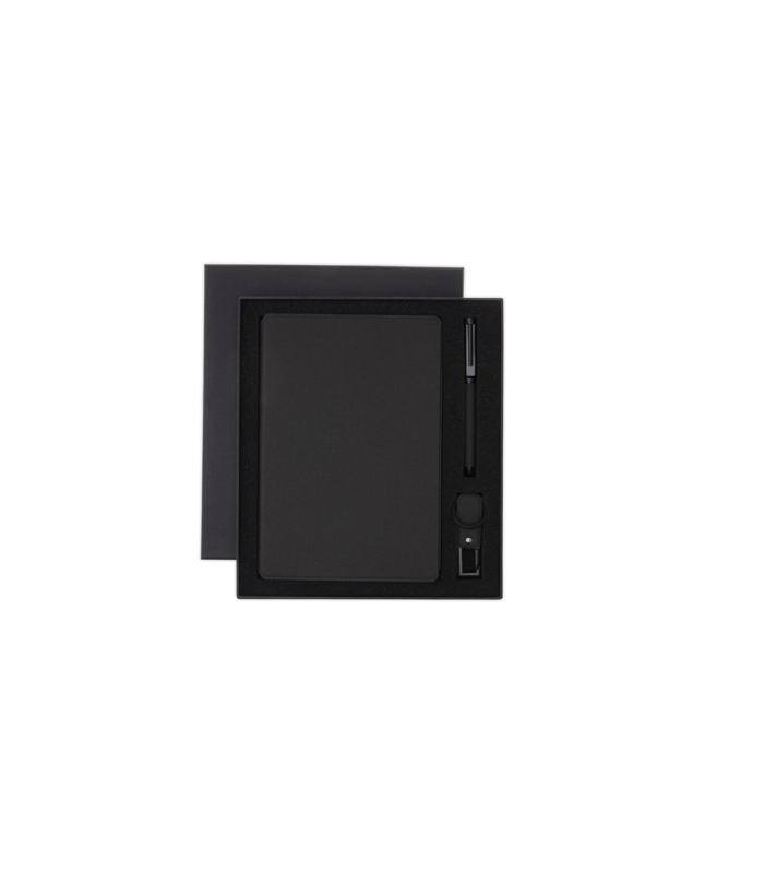 LENZEN - CHANGE ZERO Sustainable Gift Set with Refillable Notebook, Pen & USB Keychain - Black - Image 3