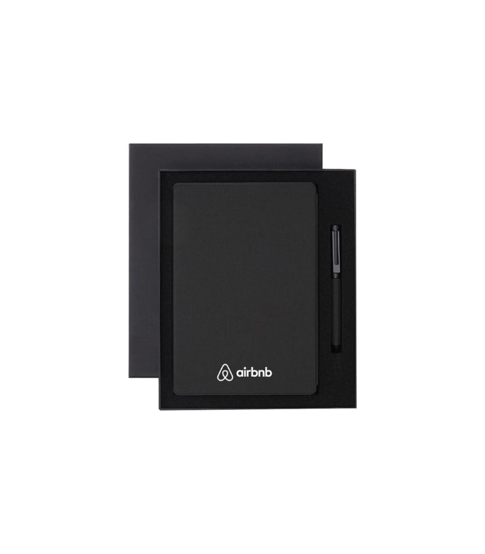 VARDIM - CHANGE ZERO Sustainable Gift Set with Refillable Notebook & Pen - Black - Image 2