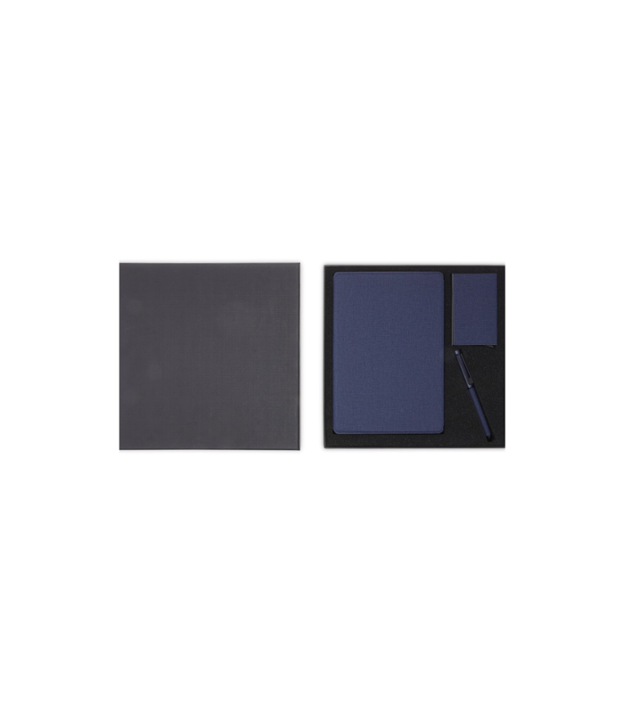 TESSIN - CHANGE ZERO Sustainable Gift Set with Refillable Notebook, Pen & Cardholder - Navy - Image 3