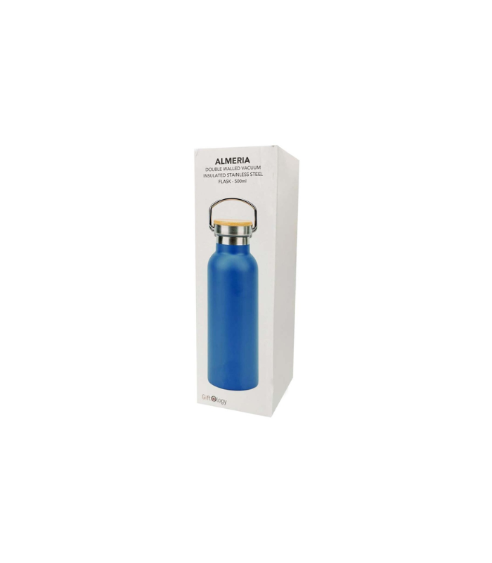 ALMERIA - Giftology Double Wall Stainless Steel Bottle 500ml - Blue - Image 2