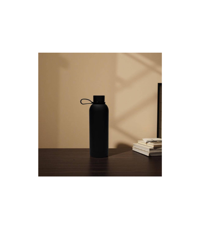 CADIZ - Giftology Double Wall Stainless Steel Bottle 500ml - Black - Image 4