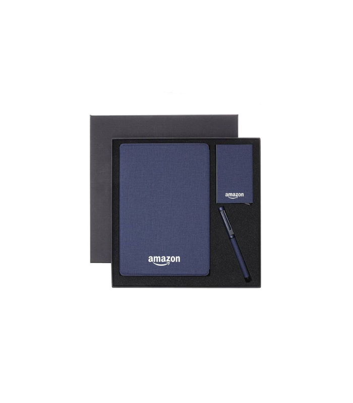 TESSIN - CHANGE ZERO Sustainable Gift Set with Refillable Notebook, Pen & Cardholder - Navy - Image 2