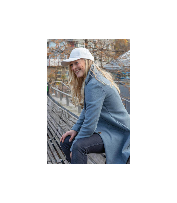 Impact AWARE™ 6 Panel 280gr Recycled Cotton Cap - White - Image 6