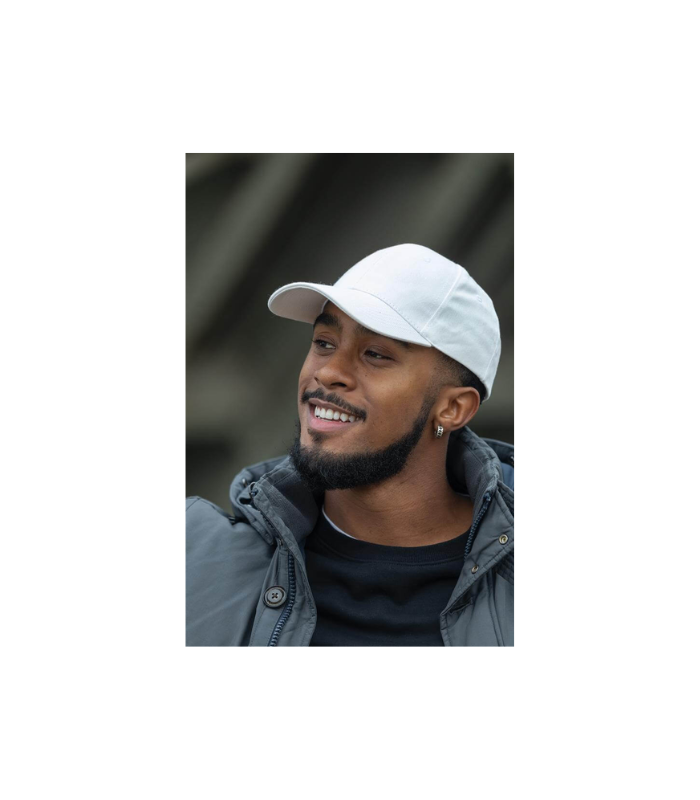 Impact AWARE™ 6 Panel 280gr Recycled Cotton Cap - White - Image 7