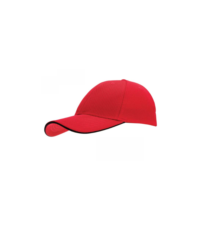 Santhome Nu-Fit® Performance Stretch-Fitted Cap - Red / Black