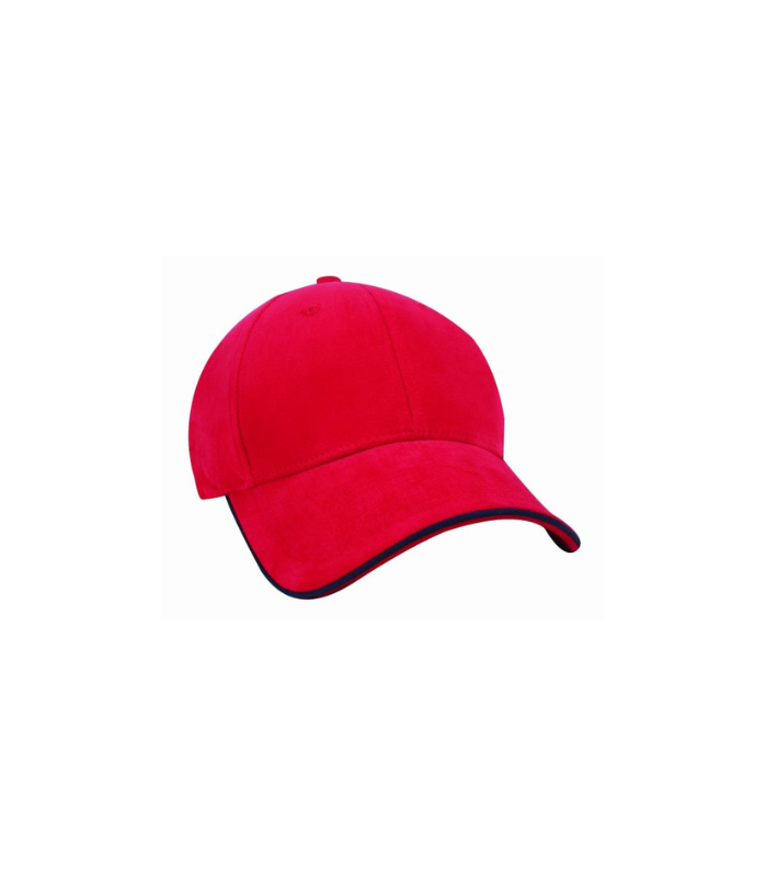 Santhome Nu-Fit® Performance Stretch-Fitted Cap - Red / Black