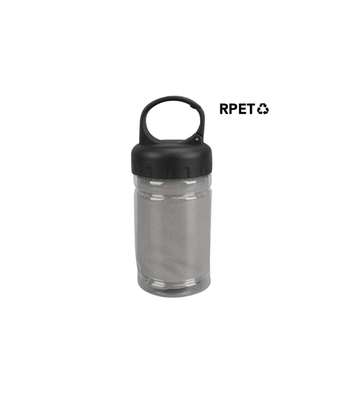 RPET Microfiber Cooling Towel in Carry Bottle