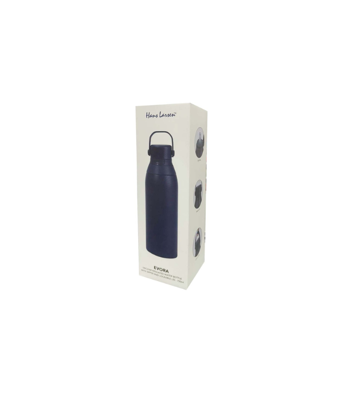 EVORA - Hans Larsen Double Wall Stainless Steel Vacuum Bottle - 750ml - Navy - Image 6