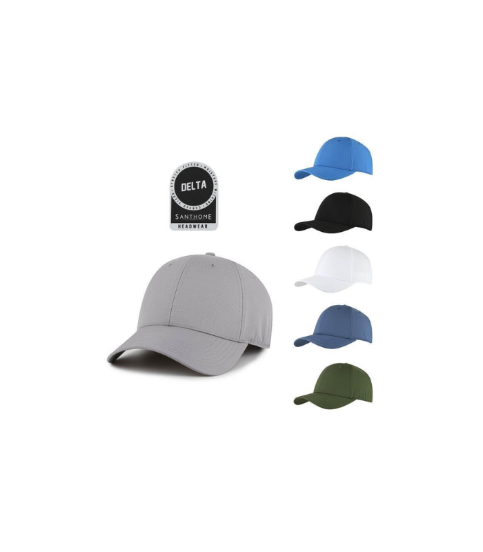 DELTA - Santhome® DryNCool® Performance Stretch-Fitted Cap - Black