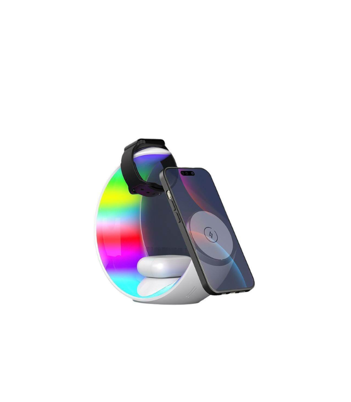 NEXO - Giftoloy 4-in-1 Wireless Charger with Night Light - White - Image 3