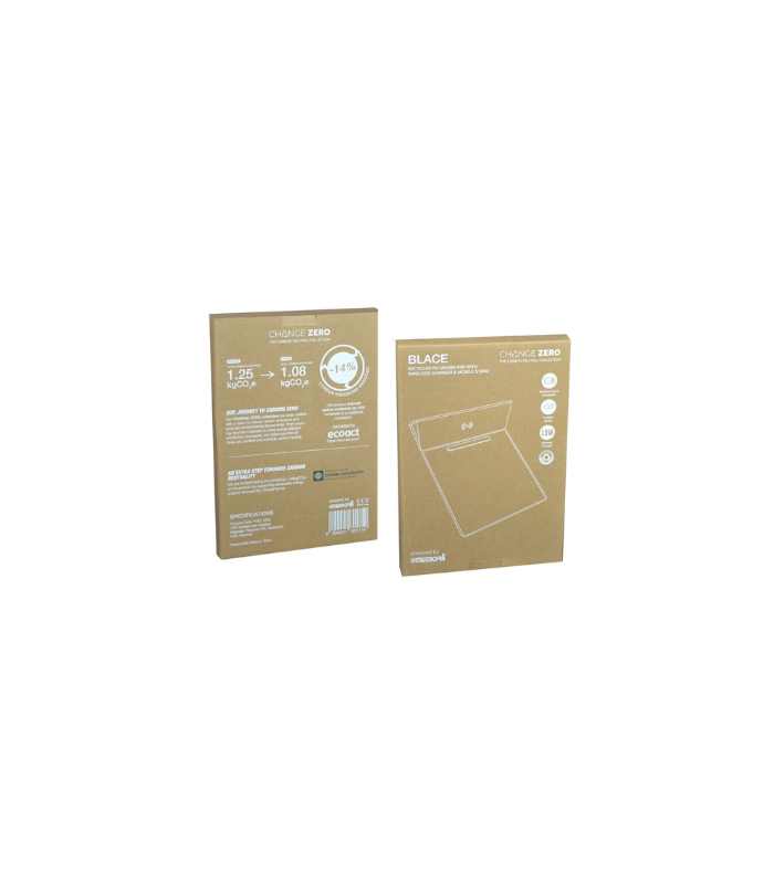 BLACE - CHANGE ZERO Recycled PU 15W Wireless Mousepad & Desk Organizer - Navy Blue - Image 7