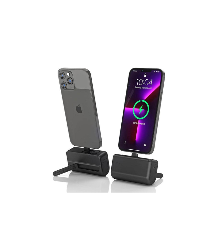 CAPSULE - @memorii® 4500mAh Mini Powerbank with Inbuilt Cable and Phone Stand - Image 6