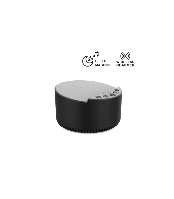 ROVIK - Giftology 3-in-1 Bluetooth Speaker with Sleep Machine and 15W Wireless Charger - Black
