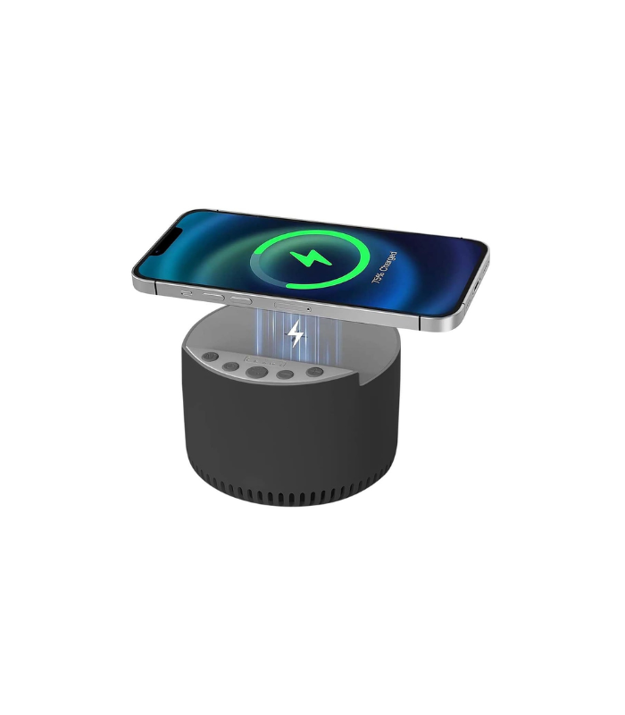ROVIK - Giftology 3-in-1 Bluetooth Speaker with Sleep Machine and 15W Wireless Charger - Black - Image 3
