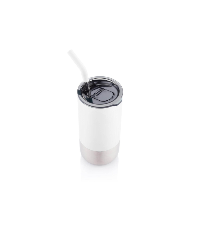 BORCULO - CHANGE Collection Insulated Tumbler with Reusable Straw - White - Image 5