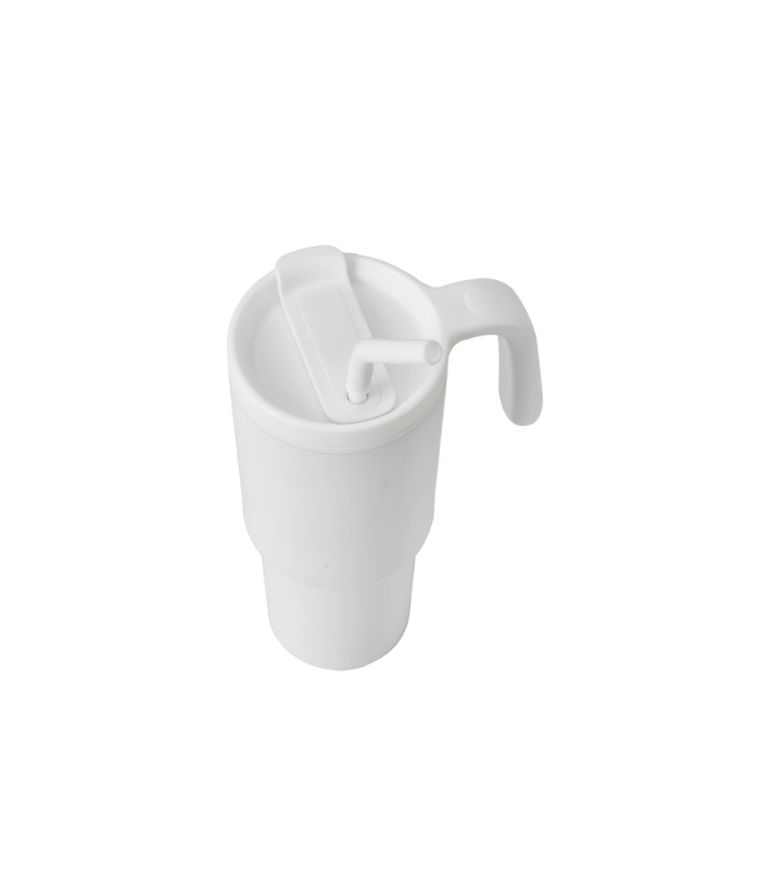 FORZA 360 - Hans Larsen Recycled Stainless Steel/PP Tumbler with 360 Branding - White - Image 9