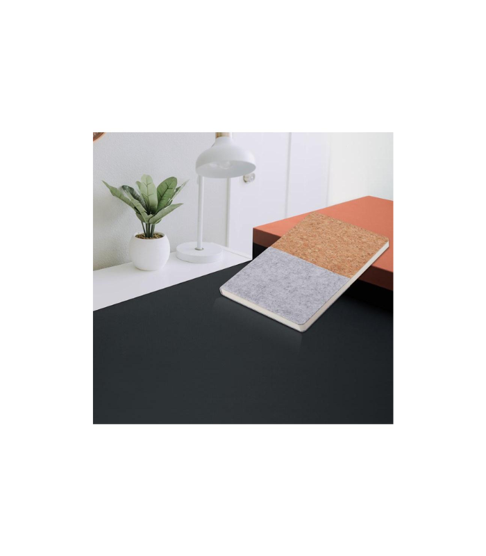 TROSA - eco-neutral Recycled Felt & Cork Soft Cover Notebook - Image 3