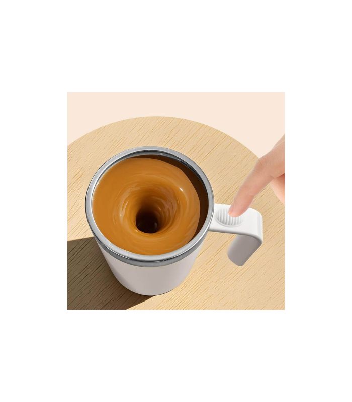 CAFFE - Hans Larsen Auto-Stirring Coffee Mug - White - Image 2