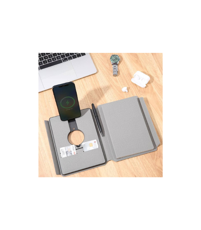 ONEX - CHANGE ZERO Recycled 10000mAh 15W MagSafe Wireless A5 Organizer 32GB - Grey - Image 7