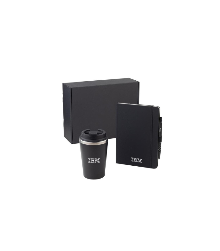 KOKSI - Giftology Set of Double Walled Tumbler, A5 Notebook and Pen - Black - Image 4