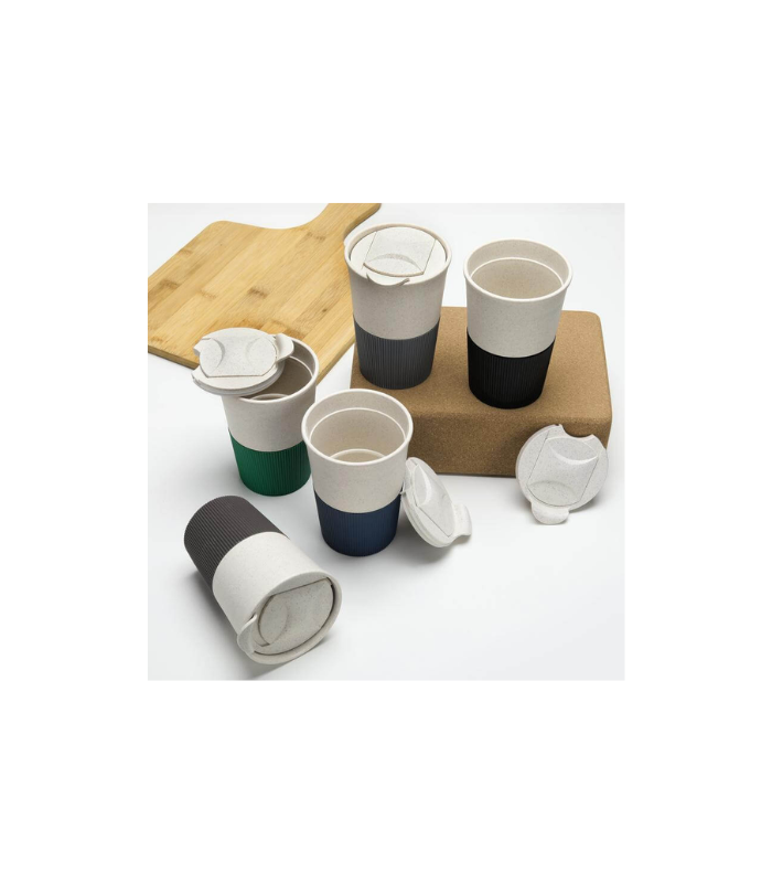 MALTA - Reusable Wheatstraw Cup 350ml - Blue - Image 3