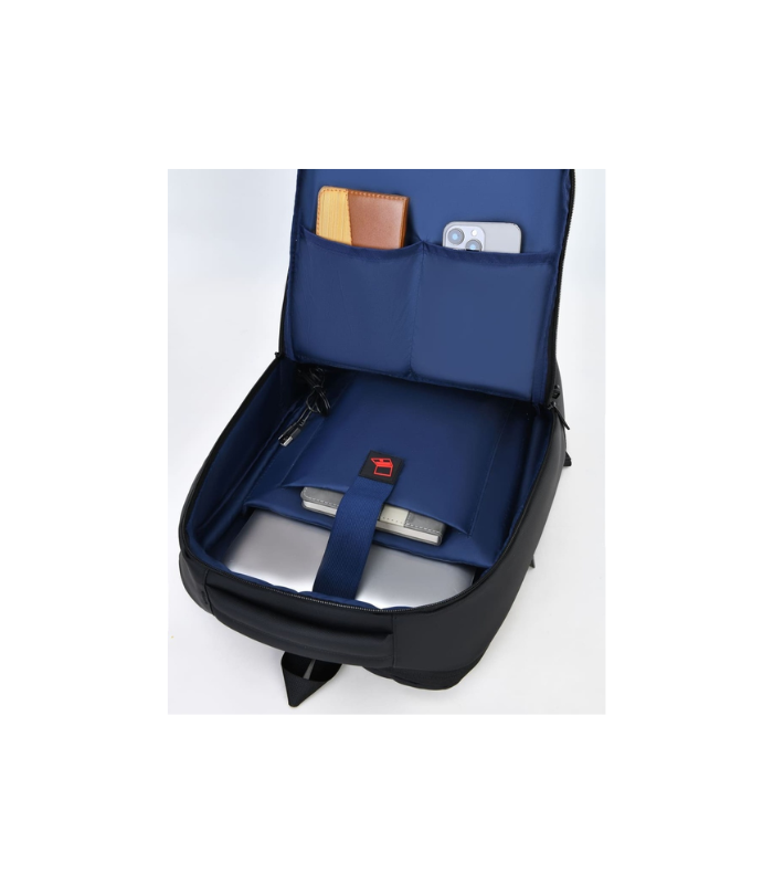 TURISMO - Santhome Expandable 17" Business Backpack - Black - Image 8