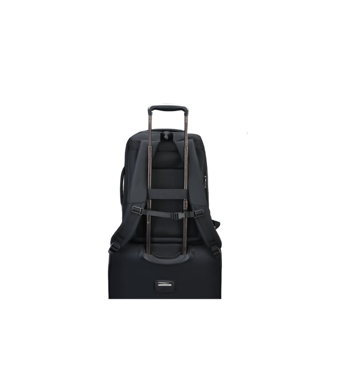 TURISMO - Santhome Expandable 17" Business Backpack - Black - Image 7
