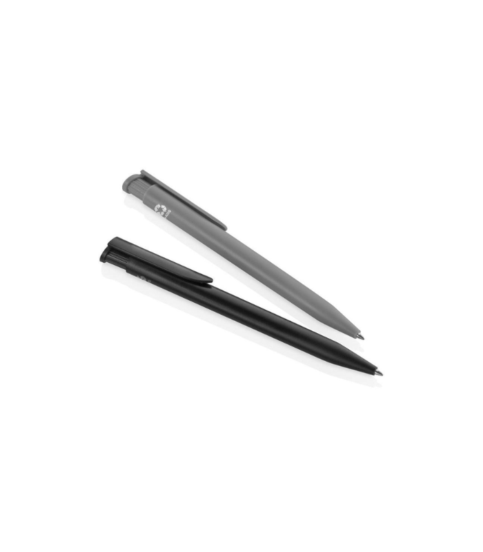 UMA HAPPY RECY Recycled Plastic Pen - Black - Image 3