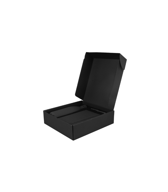 LAUTA - Giftology Set of Stainless Bottle, Notebook and Pen - Black