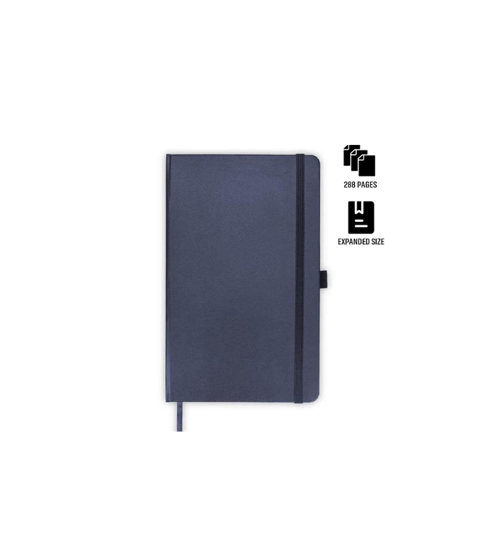 BARON - Santhome Expanded A5 Hard Cover Notebook - Navy Blue