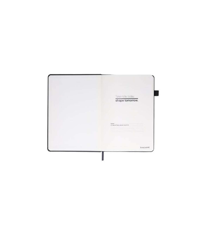 FAROE - Santhome A5 PU Hard Cover Notebook with Pen Loop - Black