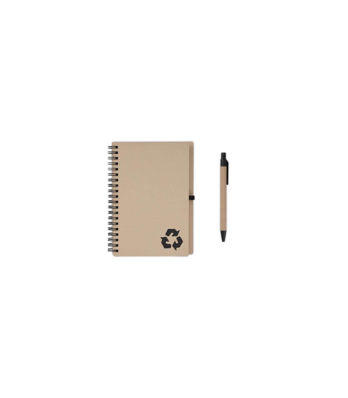 SION- eco-neutral B6 Notepad & Pen Set with Sticky Note - Black - Image 4