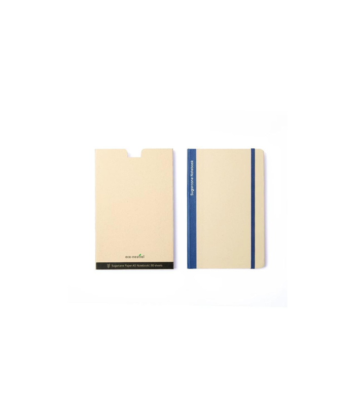 BUREN - eco-neutral Sugarcane Paper A5 Notebook - Navy Blue - Image 9