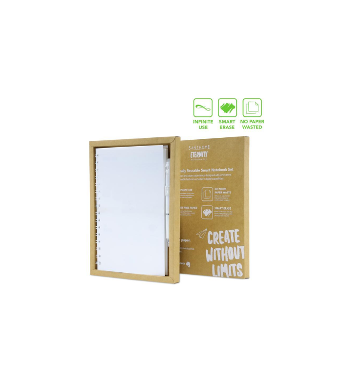 Santhome® Eternity - The Reusable Notebook & Pen Set - White