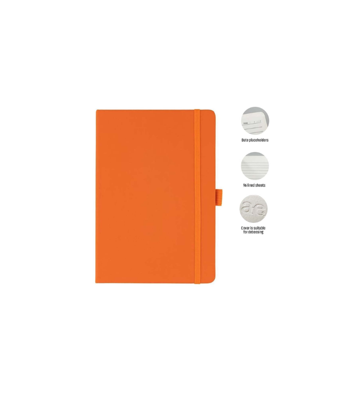 JURSI - Giftology A5 PU Notebook with Pen Loop - Orange