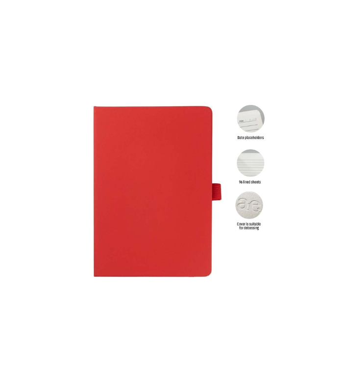 JURSI - Giftology A5 PU Notebook with Pen Loop - Red